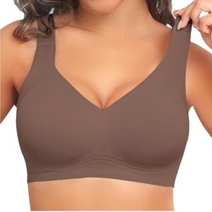 Seamless Brown Comfort Bra